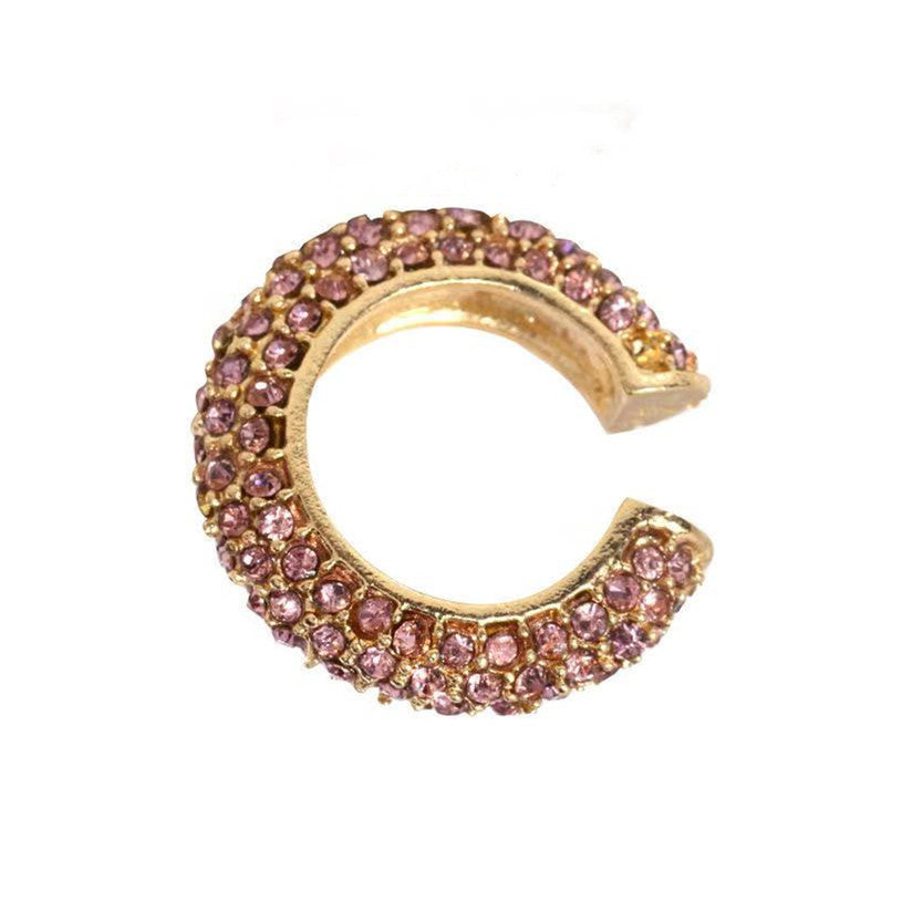 Wholesale C Shape Diamond Alloy Clip/cuff Earrings